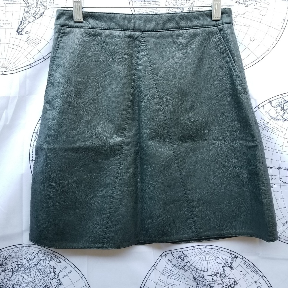 A-line Vegan Leather Zara Skirt